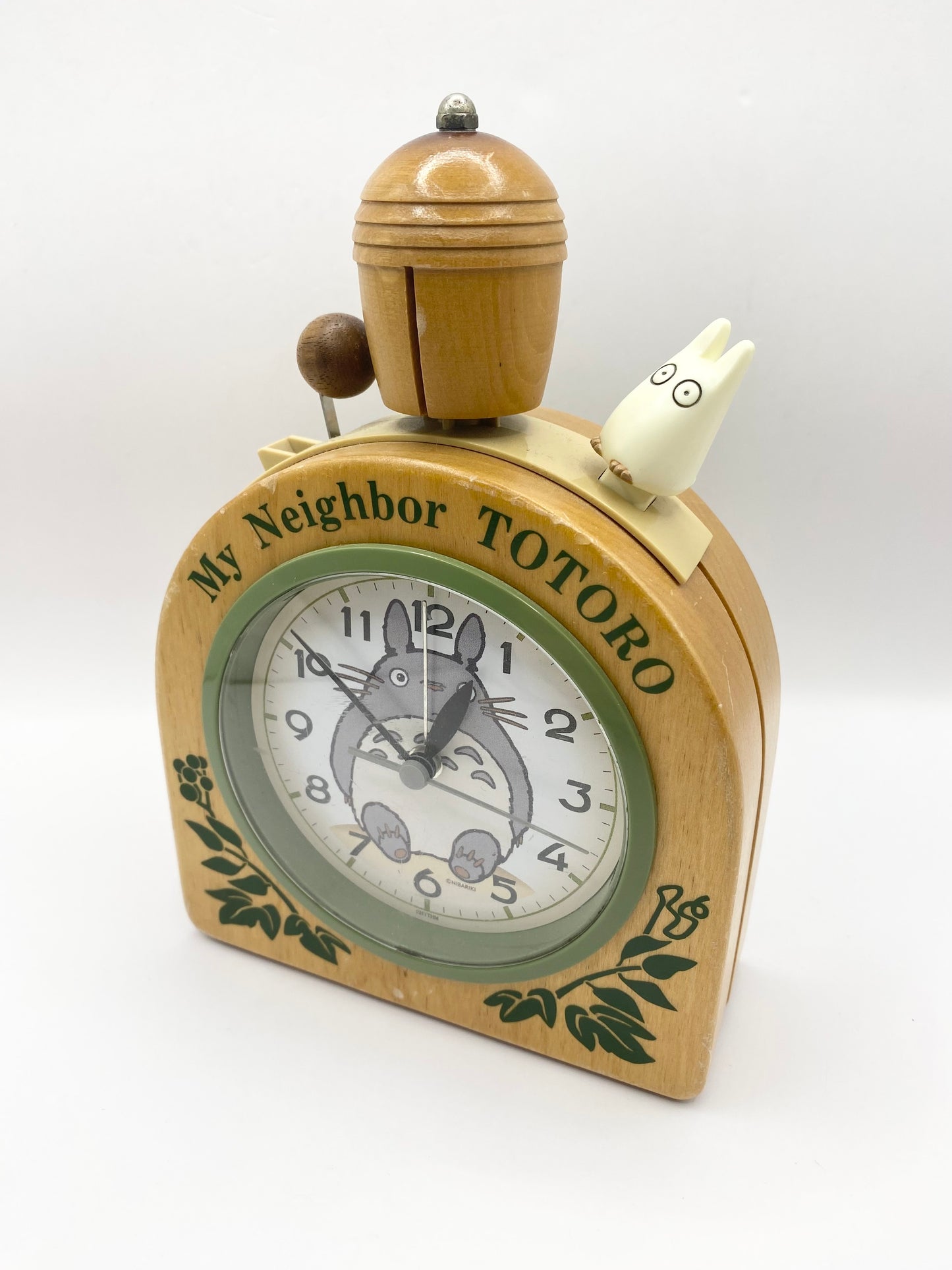 Studio Ghibli My Neighbor Totoro Wooden Alarm Clock Rhythm Clock Vintage Used