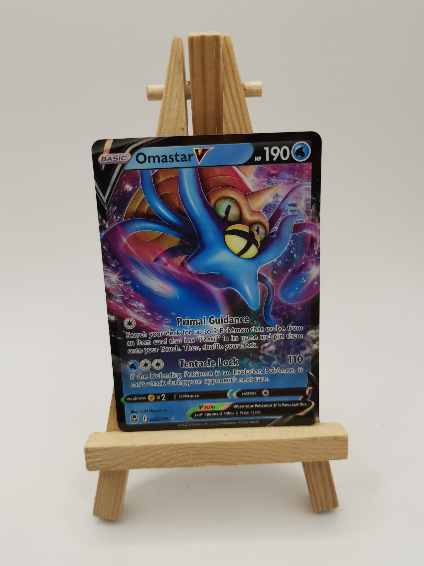 Pokémon TCG Omastar V Silver Tempest 035/195 Holo