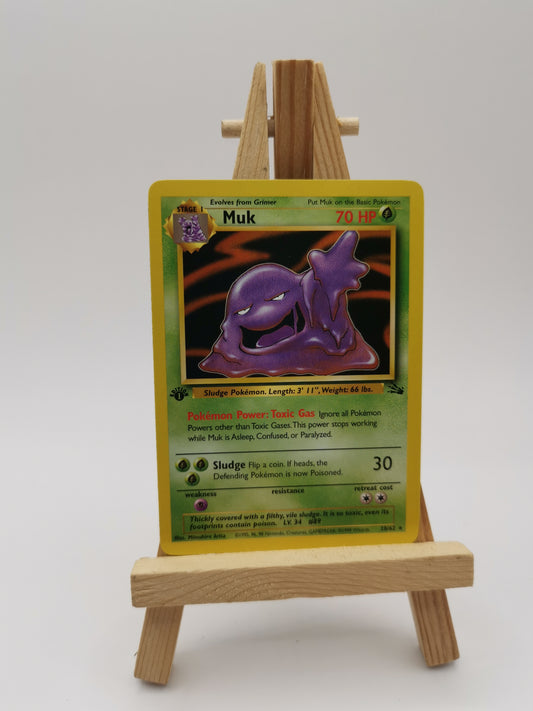 Pokemon Card Muk Fossil 1st Edition Rare 28/62