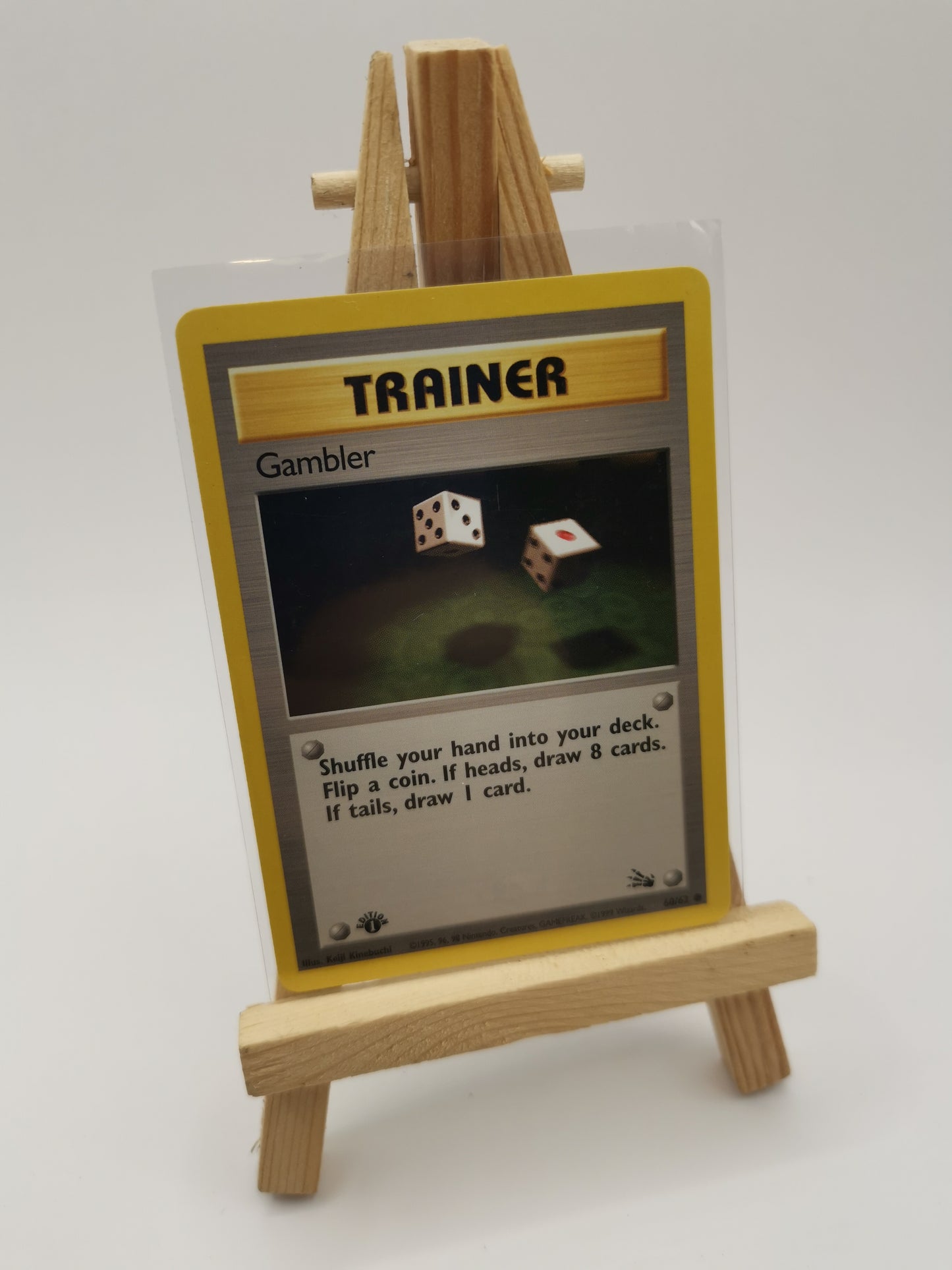 1st Edition Gambler 60/62 Fossil Trainer Pokémon TCG Card