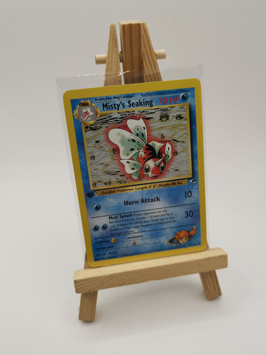 Pokemon Card Misty's Seaking Gym Heroes 1st Edition 55/132