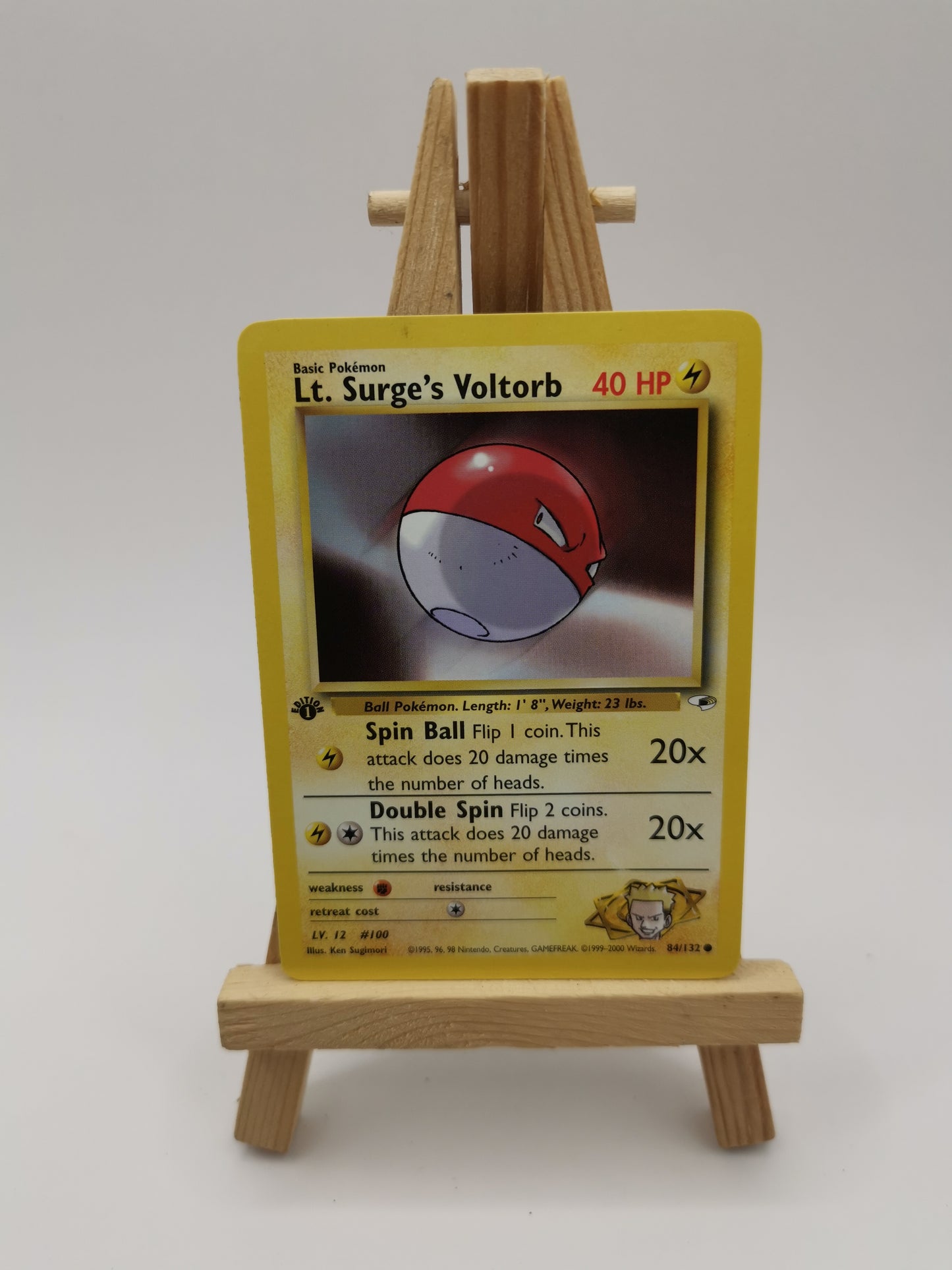 Pokemon Lt Surges Voltorb 84/132 1st Edition card