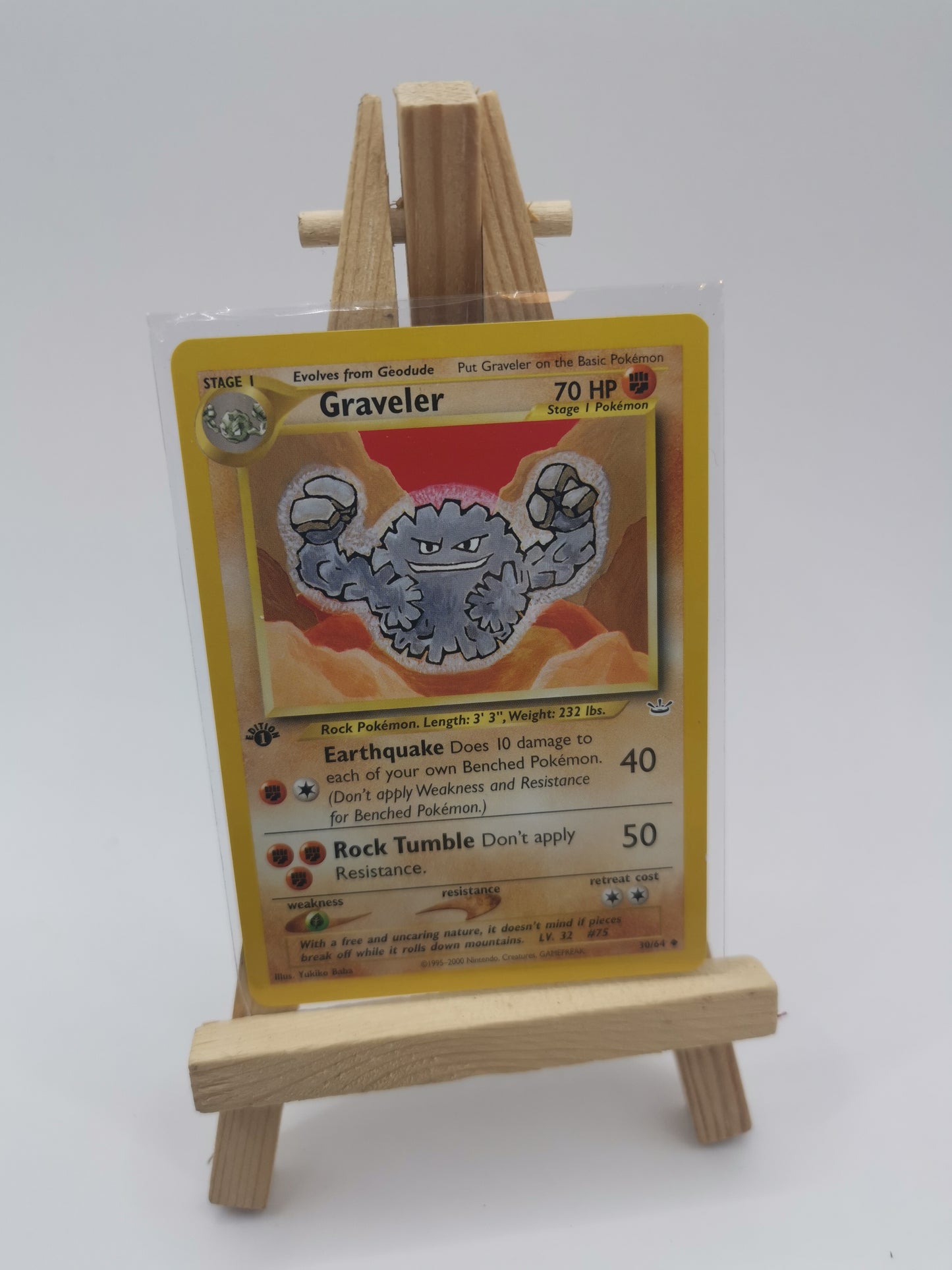Graveler 30/64 1st Edition Pokémon Card Neo Revelation