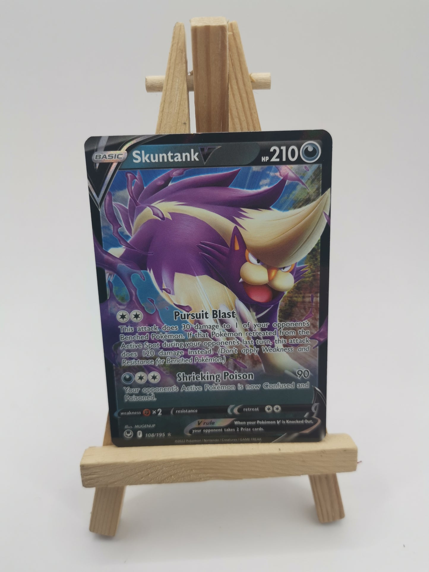Pokémon Skuntank V Silver Tempest 108/195 Holo