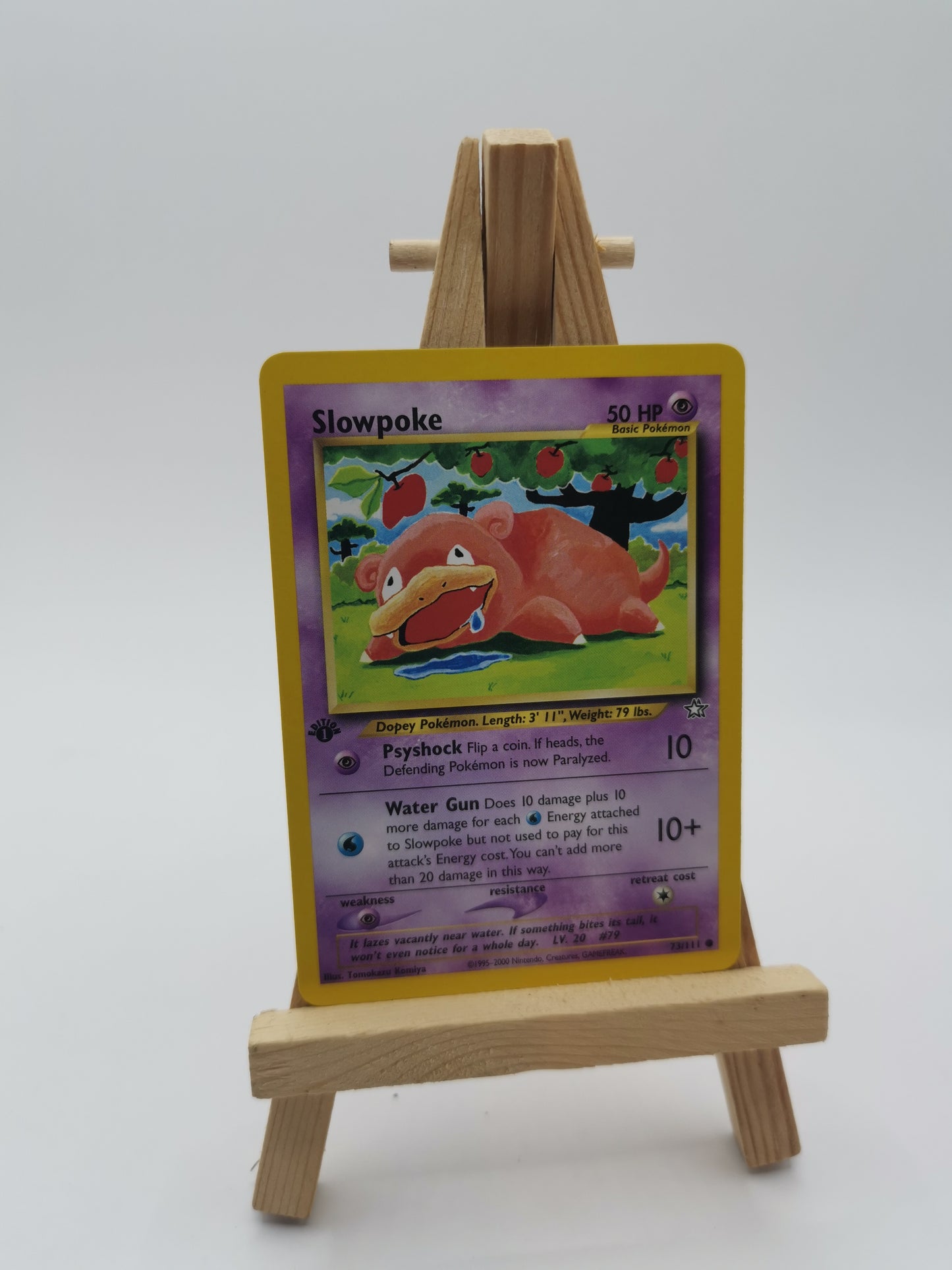 Slowpoke 1st Edition Non Holo Pokemon Card 73/111 Neo Genesis 2000