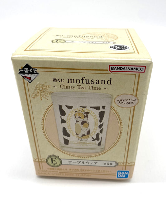 Mofusand Official Bandai Small Cat Cow Design Glass